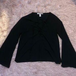 Black lace blouse